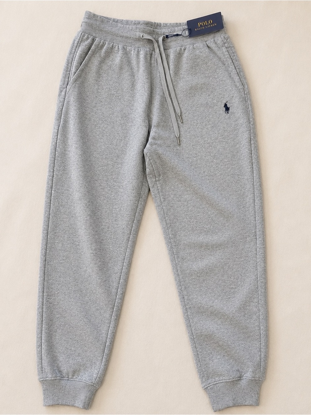 Polo by Ralph Lauren Light Gray Sweat Joggers with Navy Pony